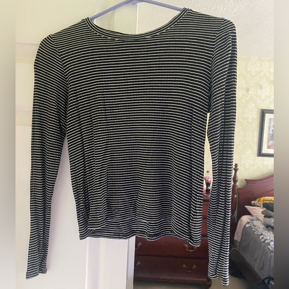 Black and white striped shirt